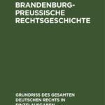 Brandenburg preussische Rechtsgeschichte German Edition Paul Posener Kitap Kapağı