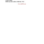 Briefe aus den Jahren 1869 bis 1910 German Edition Gustav Grober Kitap Kapağı
