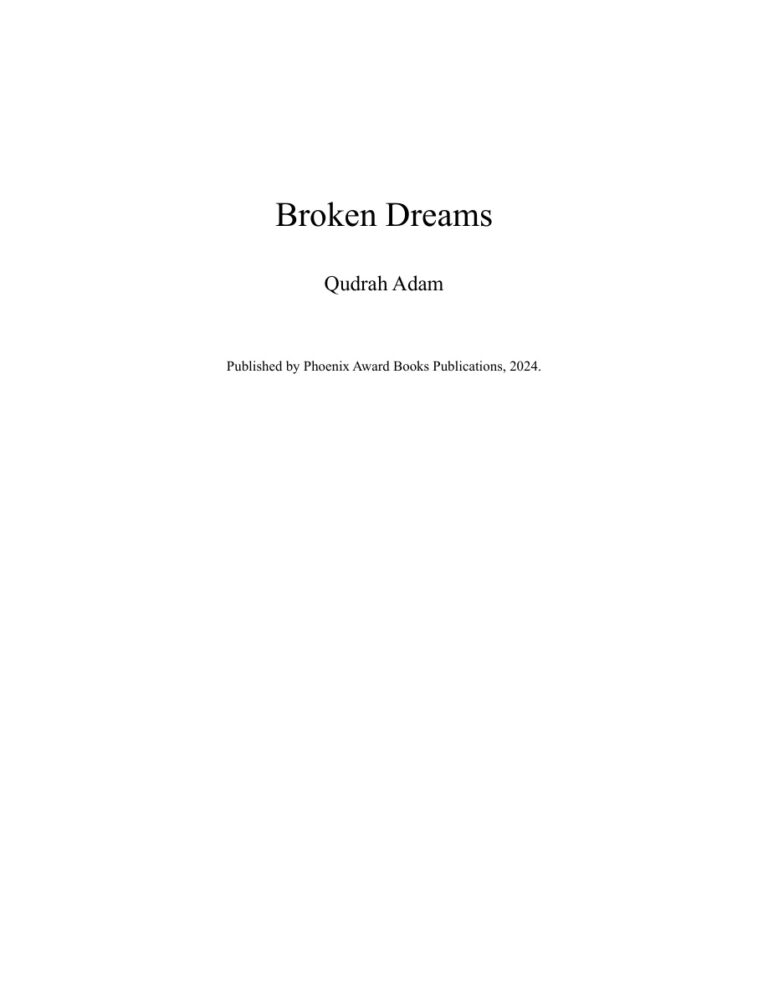 Broken Dreams Qudrah Adam Kitap Kapağı