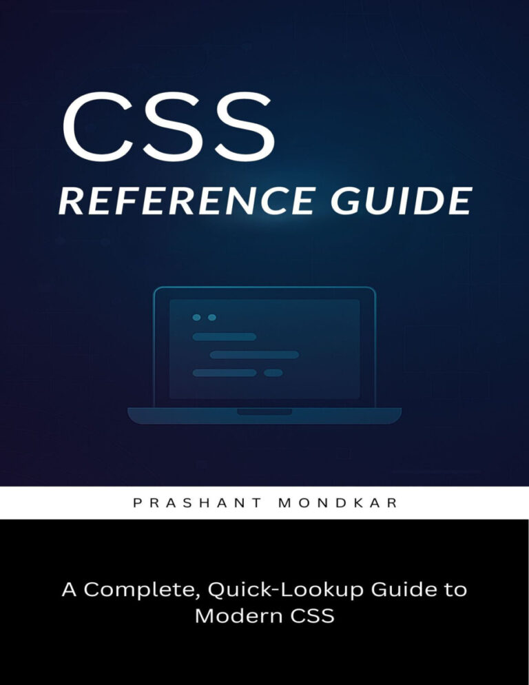 CSS Reference Guide Prashant Mondkar Kitap Kapağı