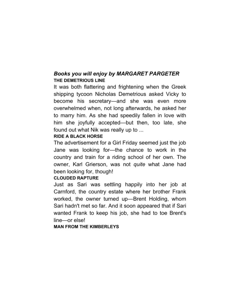 Caribbean gold Margaret pargeter Kitap Kapağı