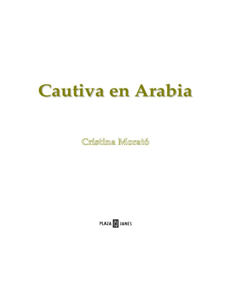 Cautiva en Arabia Cristina Morato Kitap Kapağı