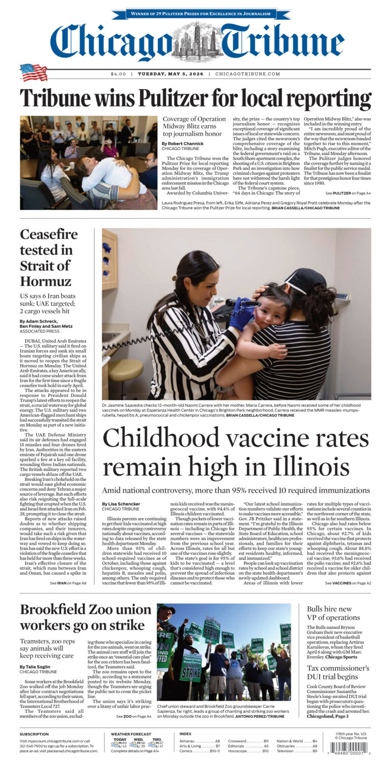 Chicago Tribune May 05 2026 Chicago Tribune Kitap Kapağı