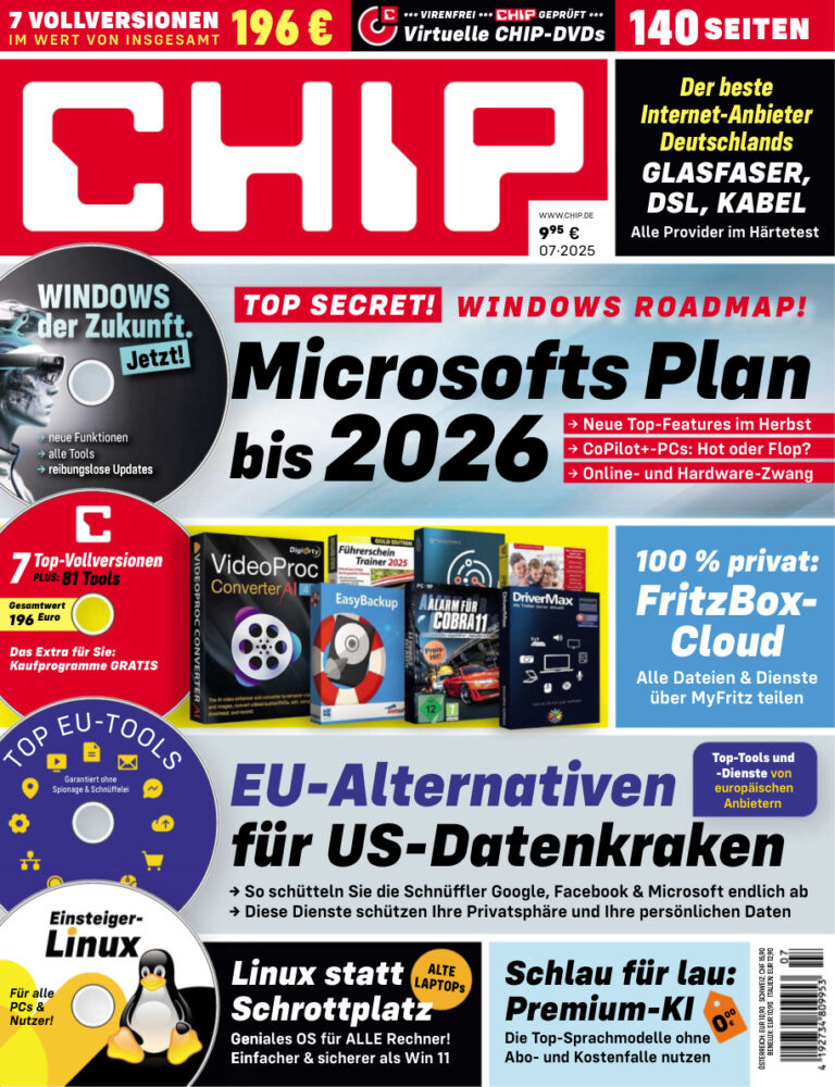 Chip Juli 2025 GER Chip Kitap Kapağı