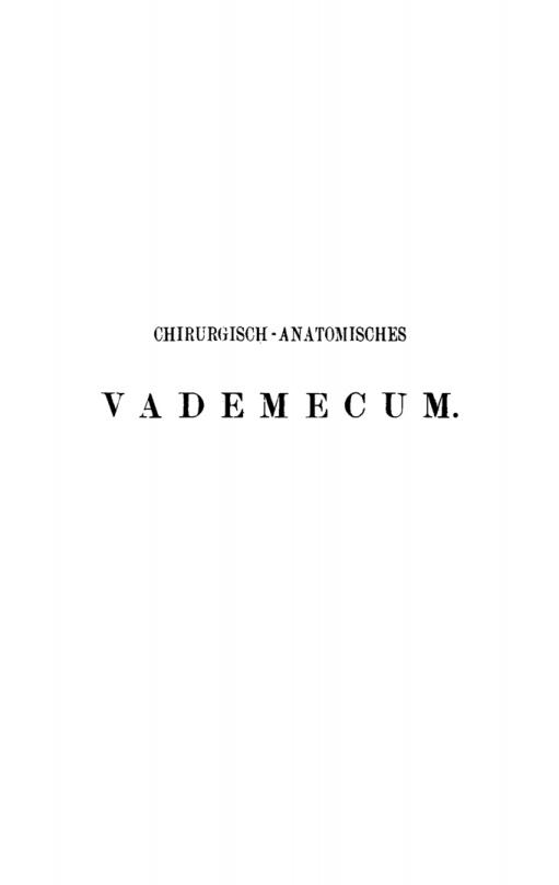 Chirurgisch Anatomisches Vademecum German Edition W Roser Kitap Kapağı