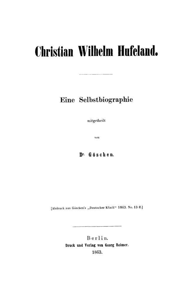 Christian Wilhelm Hufeland German Edition Christoph Wilhelm Hufeland Kitap Kapağı