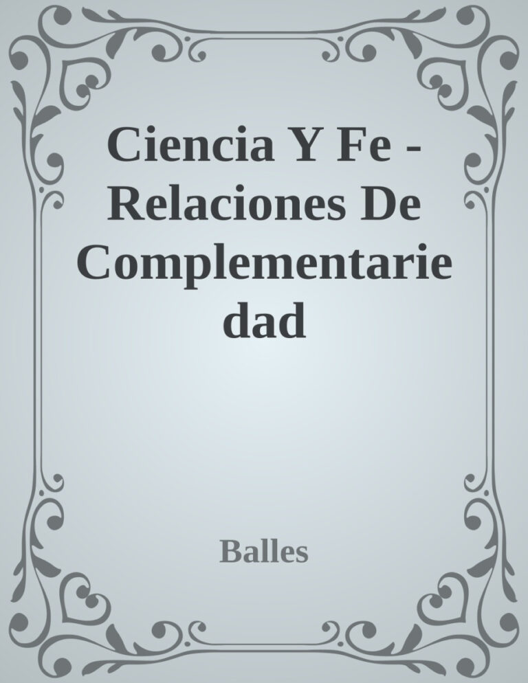 Ciencia Y Fe Relaciones De Complementariedad Spanish Edition Carreira Manuel Kitap Kapağı