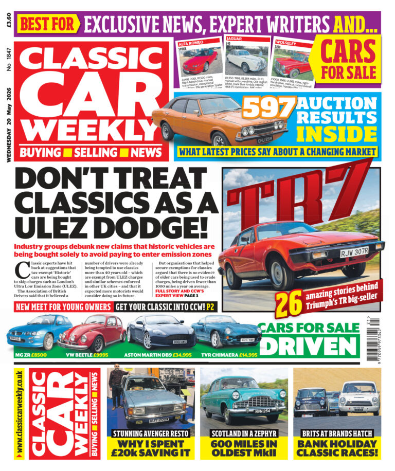 Classic Car Weekly Issue 1847 20 May 2026 Classic Car Weekly Kitap Kapağı