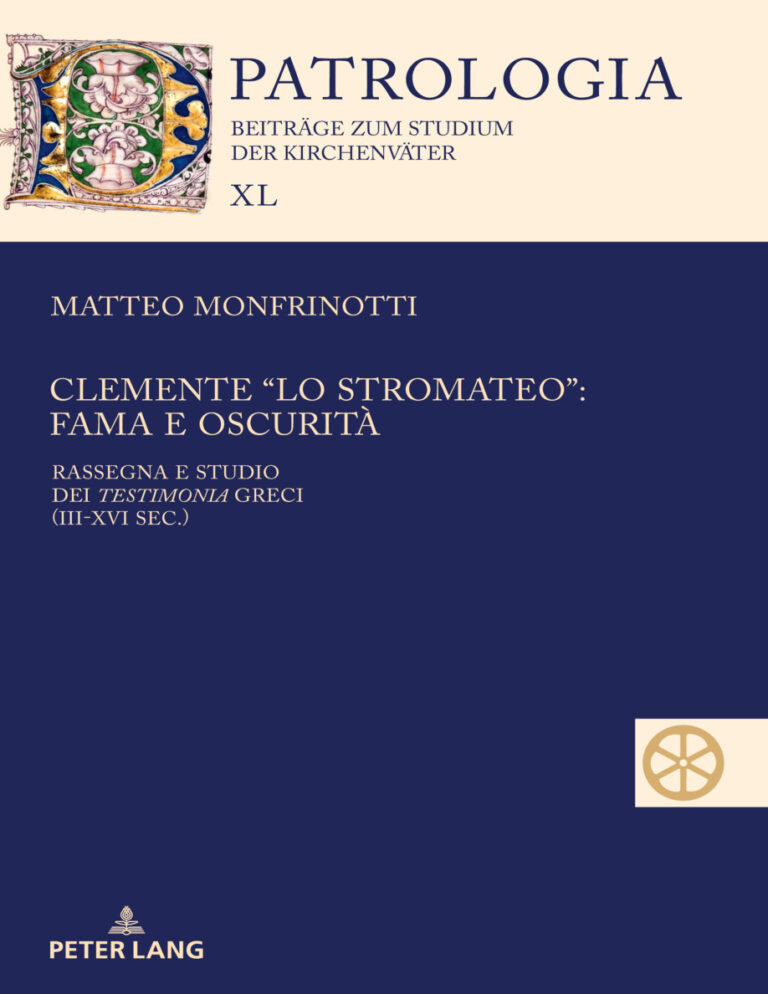 Clemente lo Stromateo German Edition Matteo Monfrinotti Kitap Kapağı