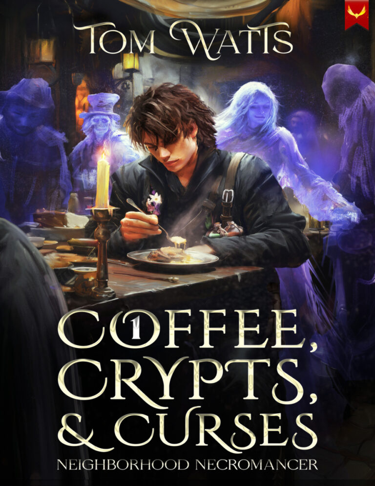 Coffee Crypts and Curses Tom Watts Kitap Kapağı