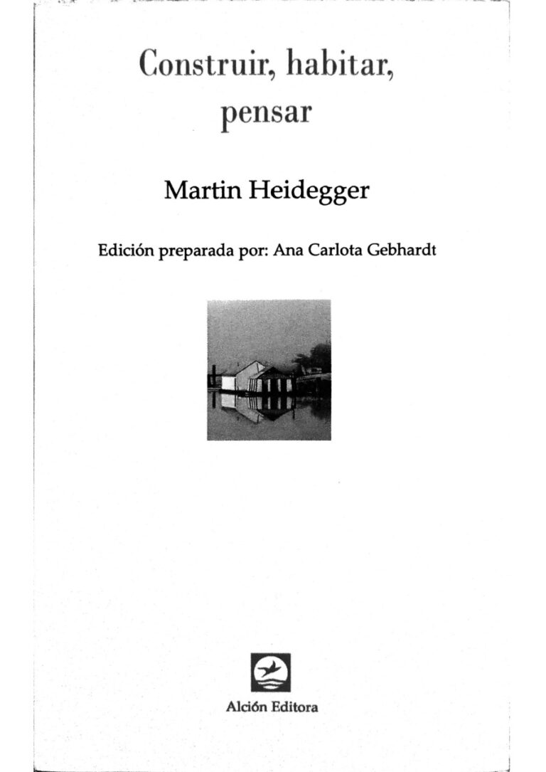Construir habitar pensar Spanish Edition Martin Heidegger Kitap Kapağı