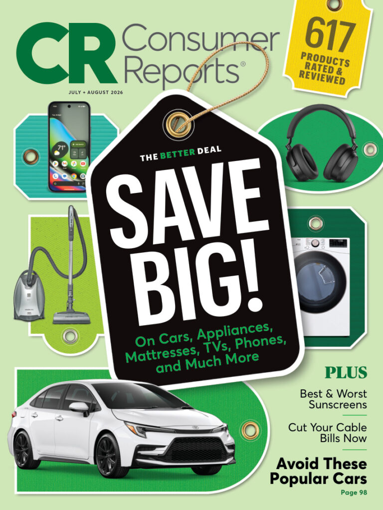 Consumer Reports JulyAugust 2026 Consumer Reports Kitap Kapağı