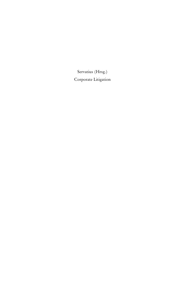 Corporate Litigation German Edition Wolfgang Servatius Kitap Kapağı