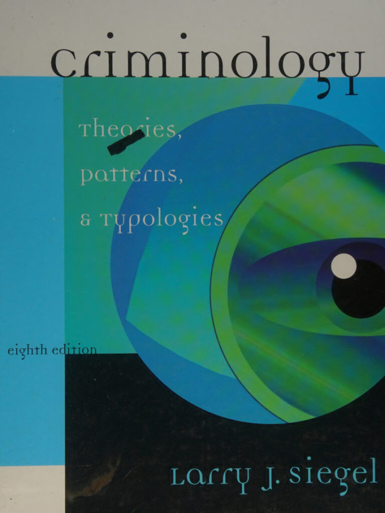 Criminology 8th Edition Larry J Siegel Kitap Kapağı