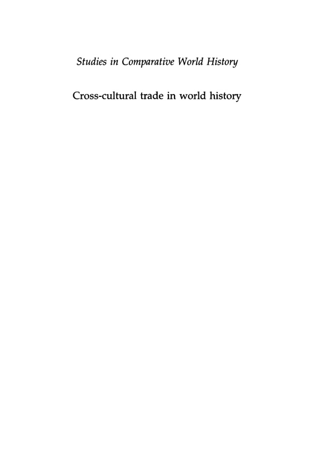 Cross-Cultural Trade in World History PDF Download