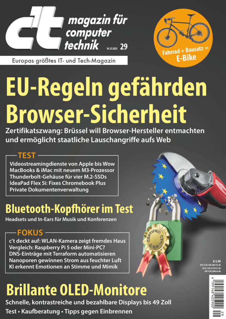 Ct Magazin fur Computer Technik Nr29 16 Dezember 2023 GER Ct Magazin fur Computer Technik Kitap Kapağı