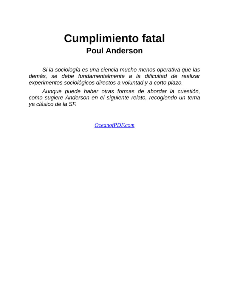Cumplimiento Fatal Poul Anderson Kitap Kapağı