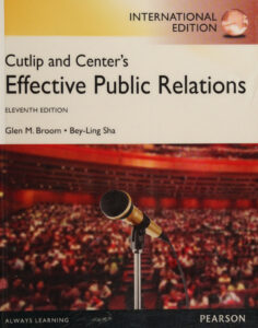 Cutlip and Centers Effective Public Relations Glen M Broom Kitap Kapağı