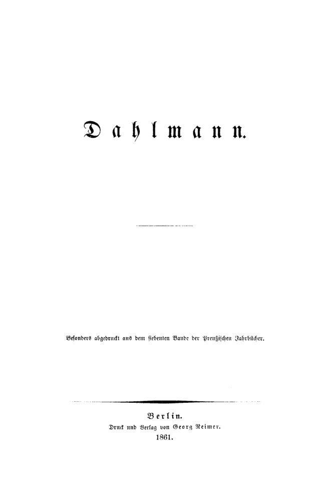 Dahlmann German Edition Reinhold Pauli Kitap Kapağı