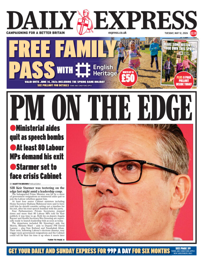 Daily Express 12 May 2026 Daily Express Kitap Kapağı