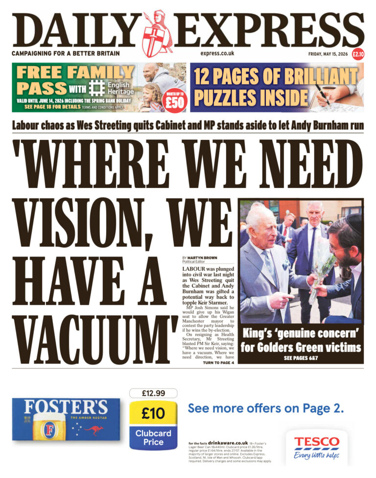 Daily Express 15 May 2026 Daily Express Kitap Kapağı