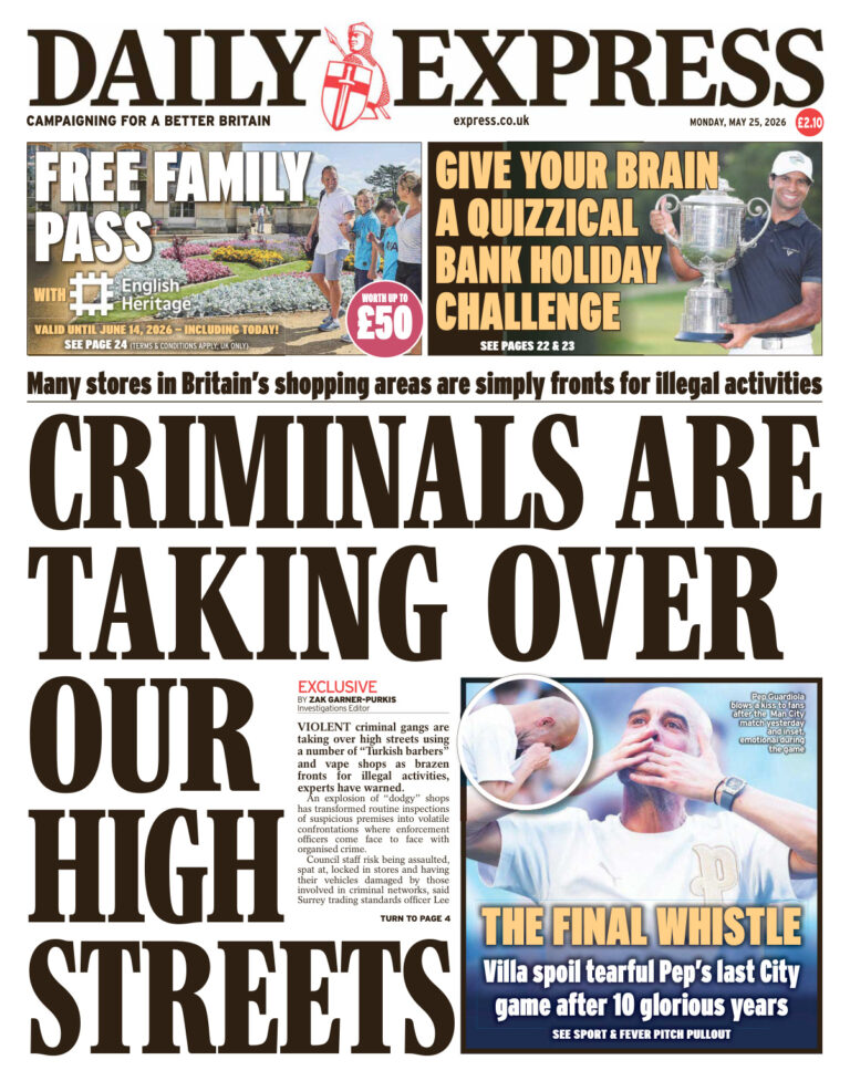 Daily Express May 25 2026 Daily Express Kitap Kapağı