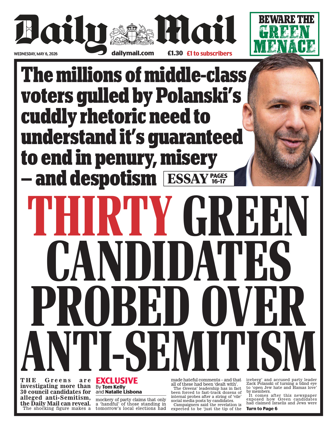 Daily Mail 06 May 2026 Daily Mail Kitap Kapağı