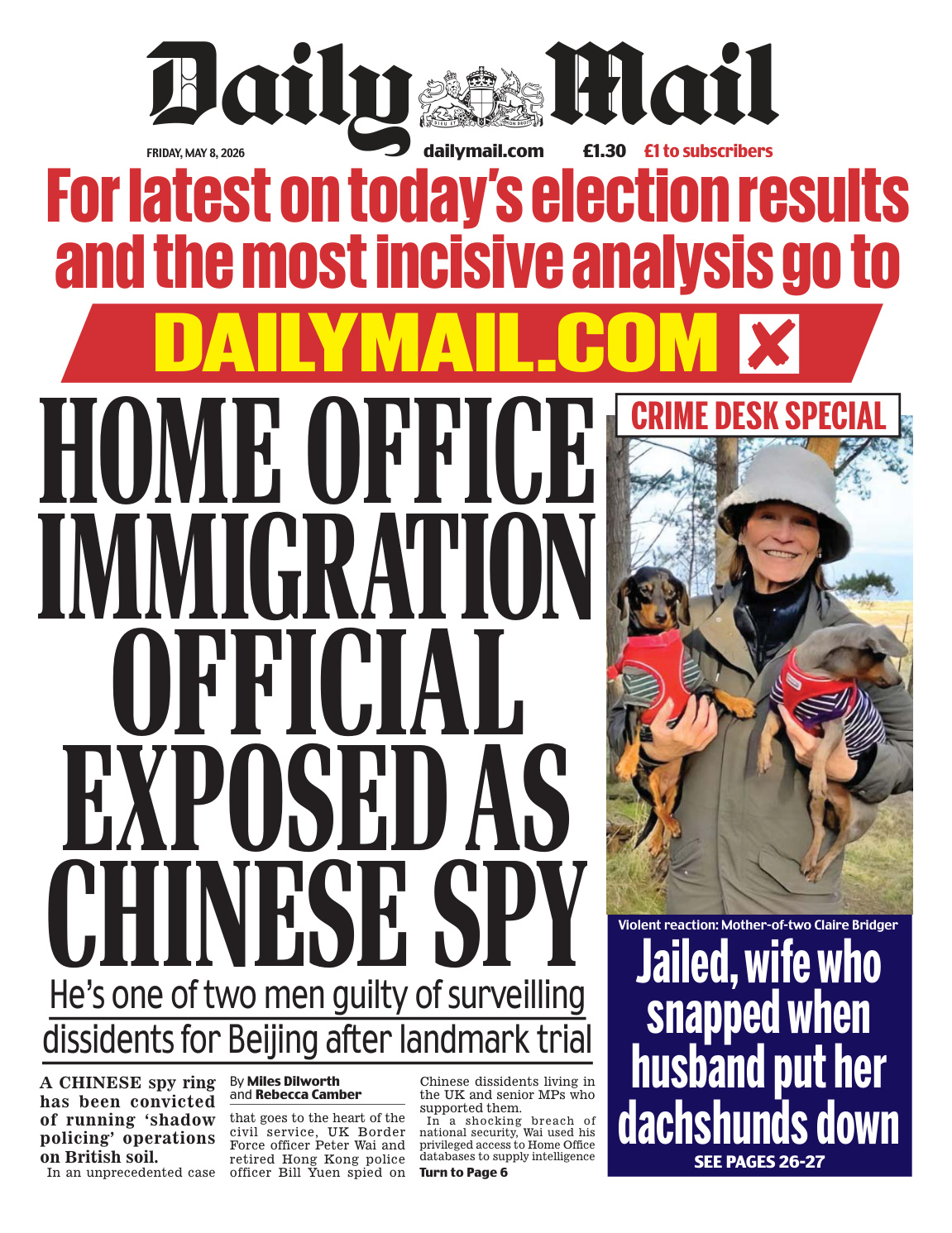 Daily Mail 08 May 2026 Daily Mail Kitap Kapağı