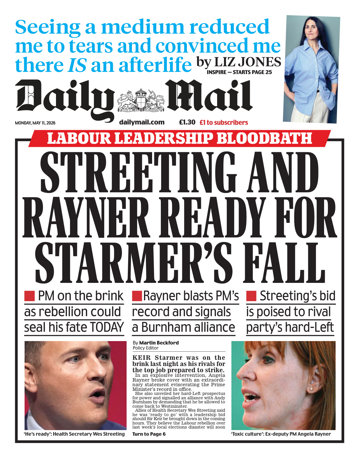 Daily Mail 11 May 2026 Daily Mail Kitap Kapağı