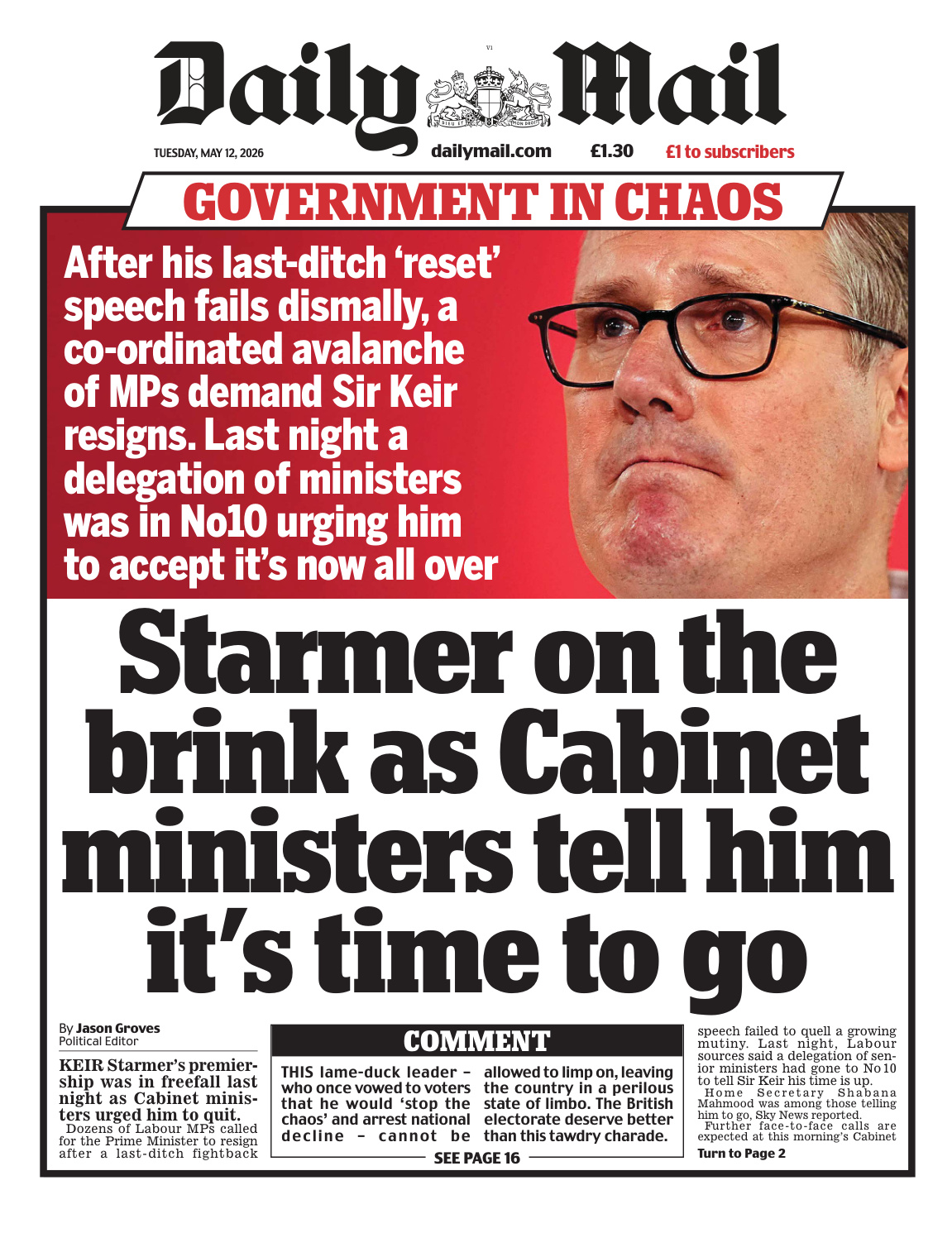 Daily Mail 12 May 2026 Daily Mail Kitap Kapağı