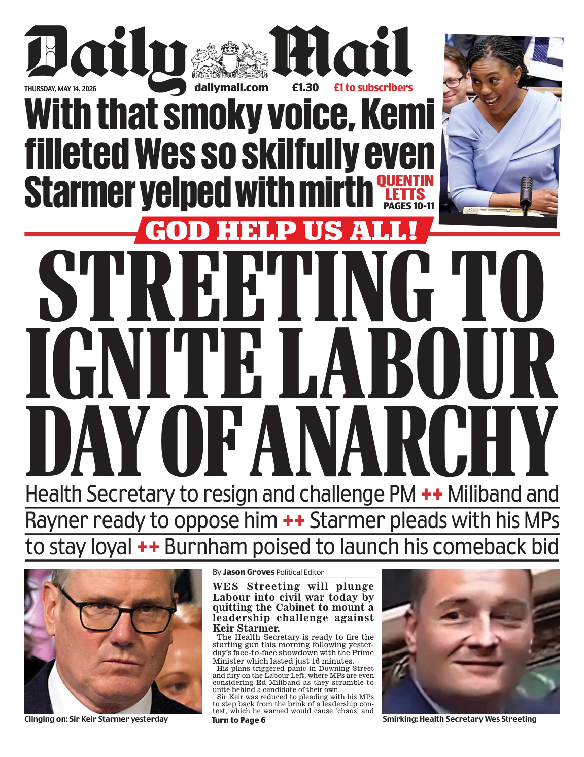 Daily Mail 14 May 2026 Daily Mail Kitap Kapağı