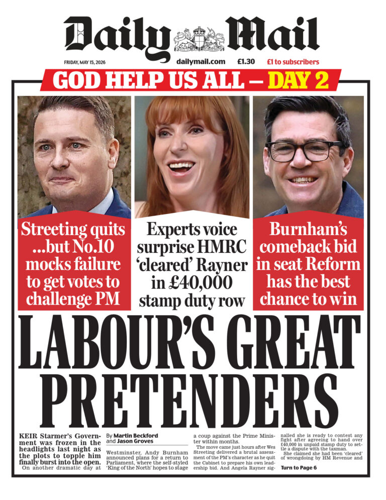 Daily Mail 15 May 2026 Daily Mail Kitap Kapağı