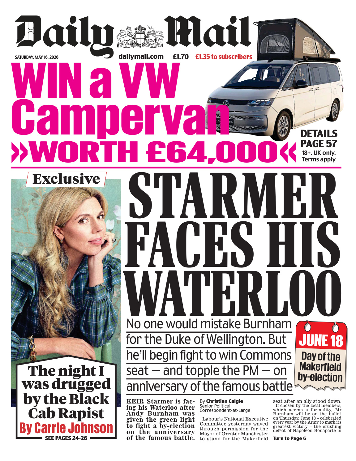 Daily Mail 16 May 2026 Daily Mail Kitap Kapağı