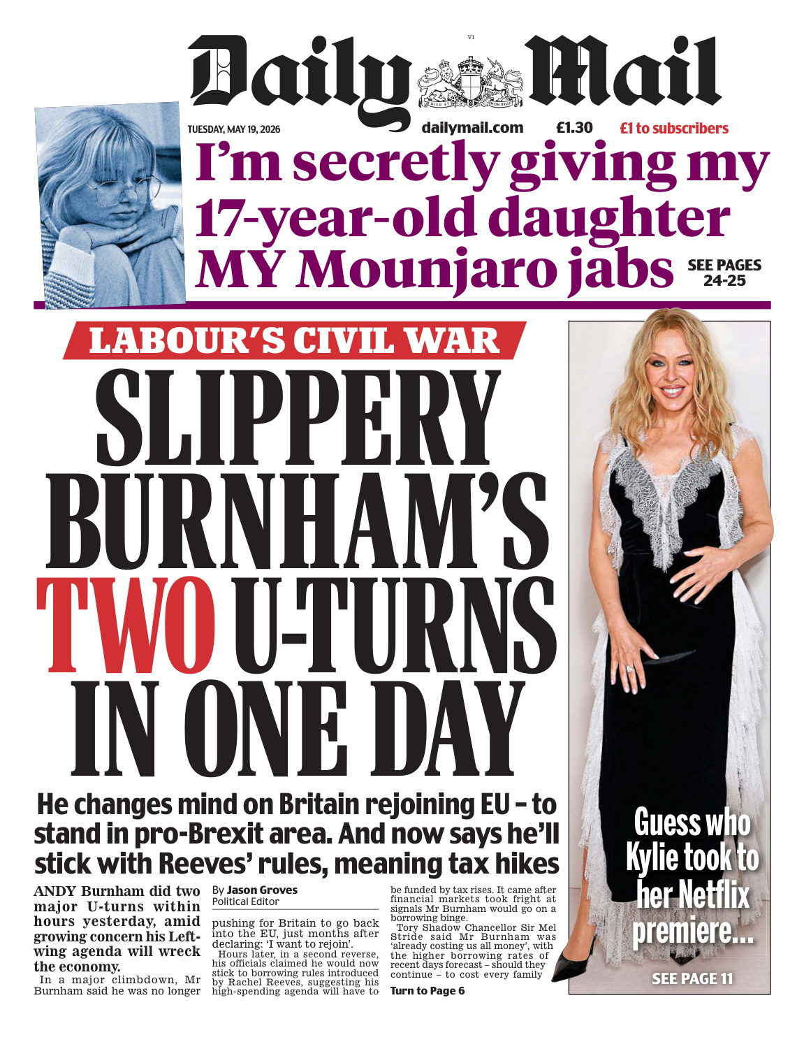 Daily Mail 19 May 2026 Daily Mail Kitap Kapağı