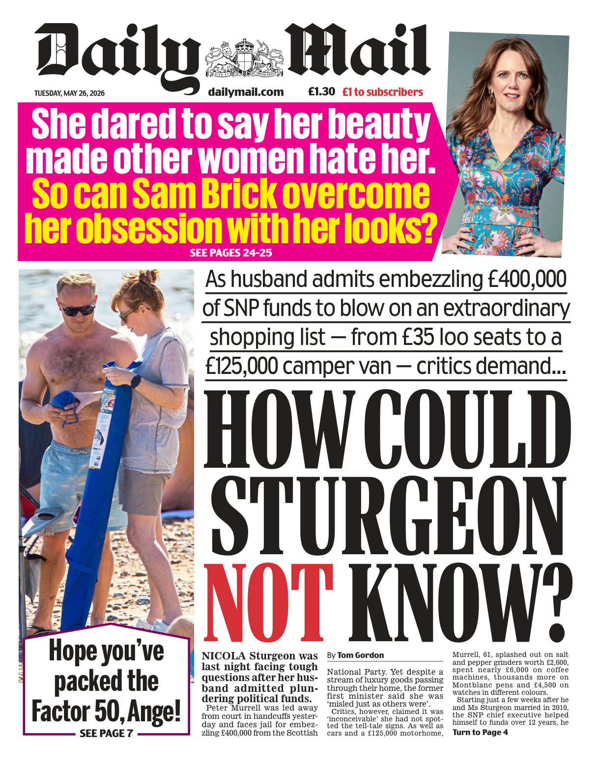 Daily Mail 26 May 2026 Daily Mail Kitap Kapağı