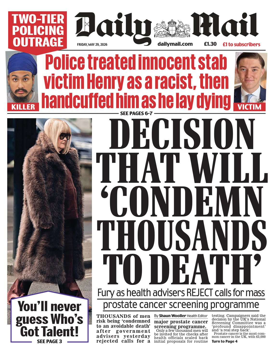 Daily Mail 29 May 2026 Daily Mail Kitap Kapağı