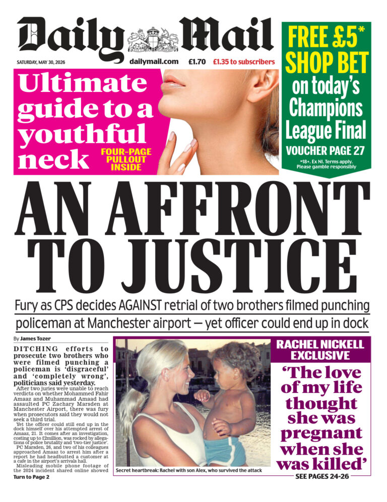 Daily Mail 30 May 2026 Daily Mail Kitap Kapağı