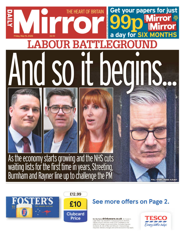 Daily Mirror 15 May 2026 Daily Mirror Kitap Kapağı