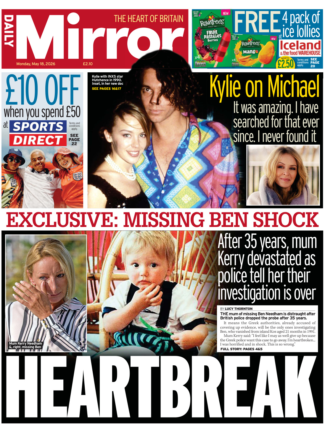 Daily Mirror 18 May 2026 Daily Mirror Kitap Kapağı