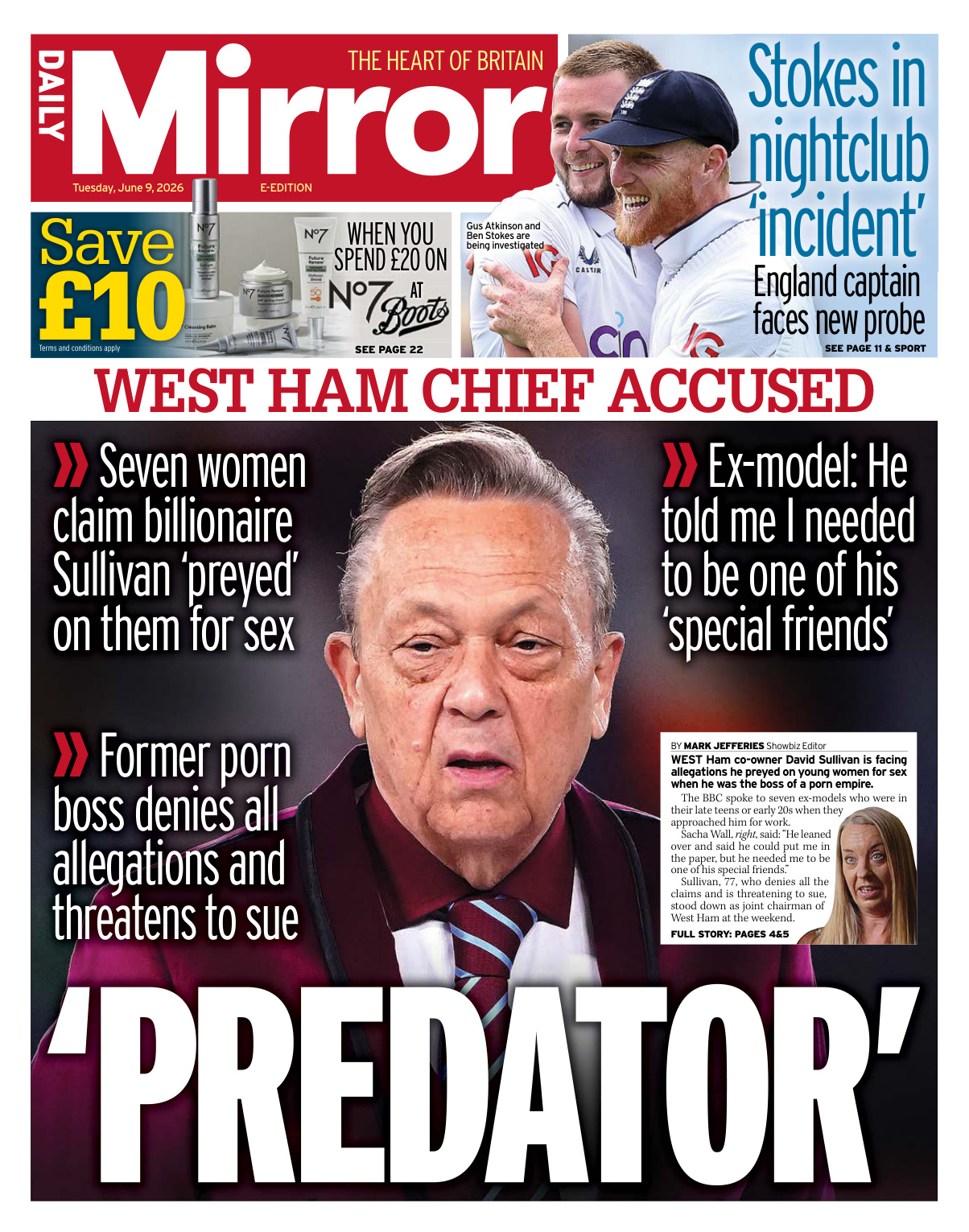 Daily Mirror June 09 2026 Daily Mirror Kitap Kapağı