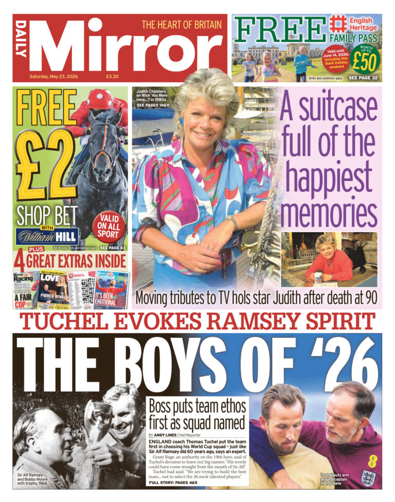 Daily Mirror May 23 2026 Daily Mirror Kitap Kapağı