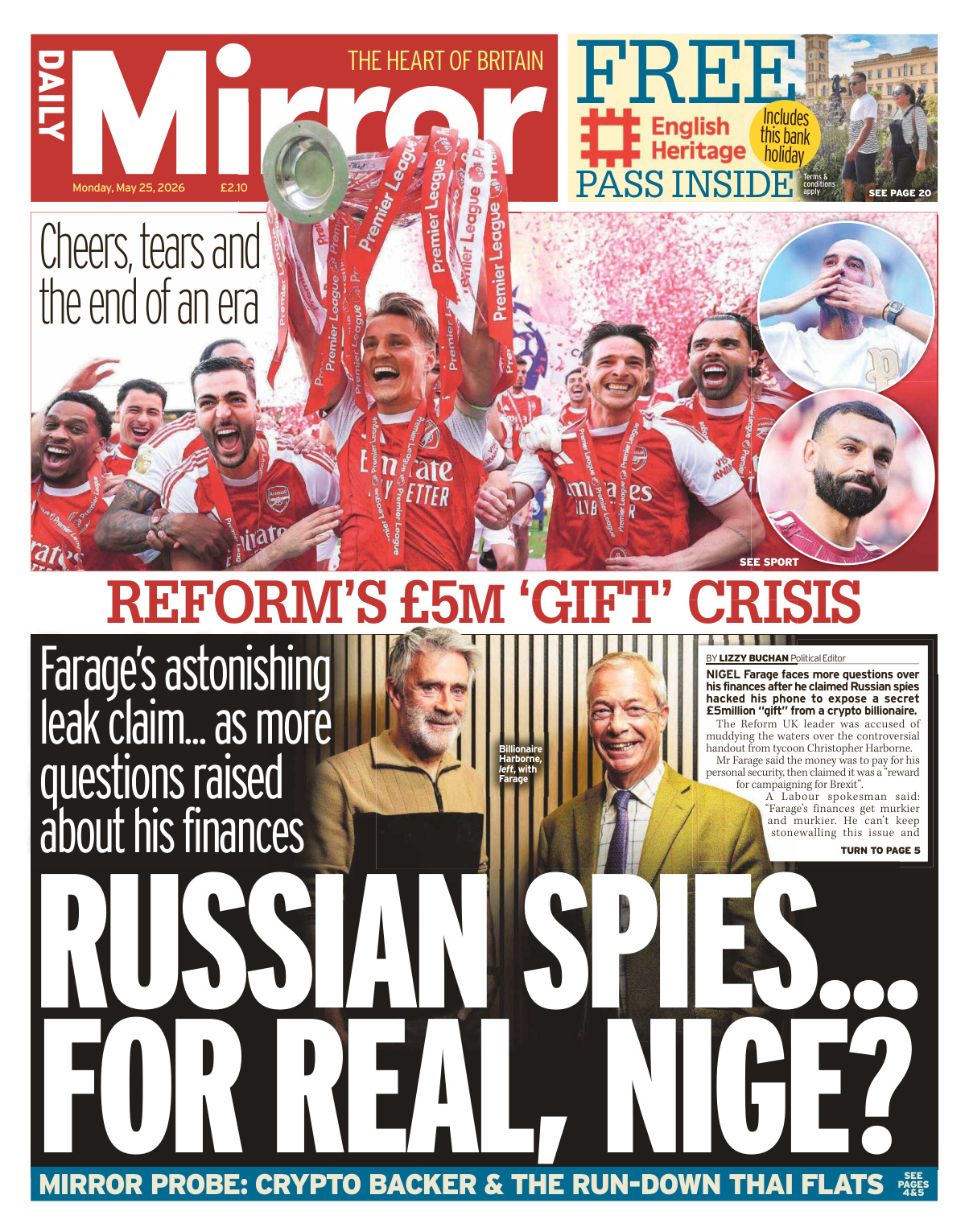 Daily Mirror May 25 2026 Daily Mirror Kitap Kapağı