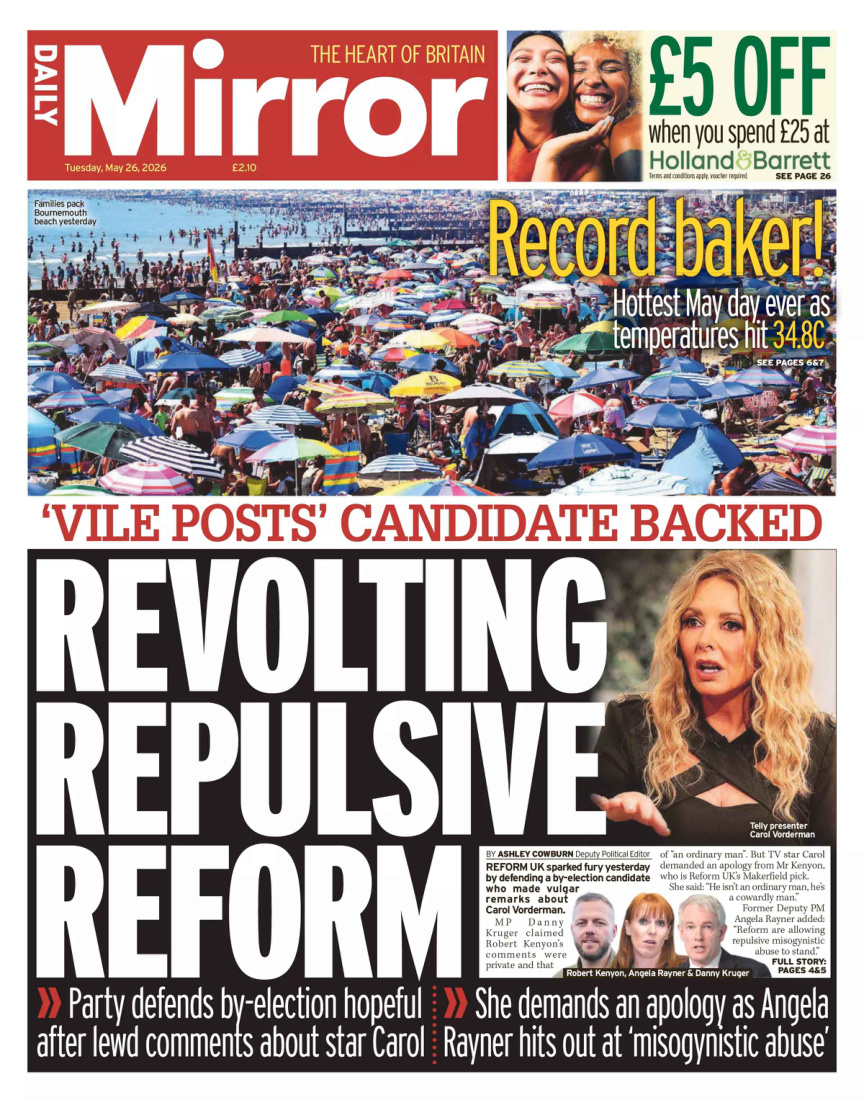 Daily Mirror May 26 2026 Daily Mirror Kitap Kapağı