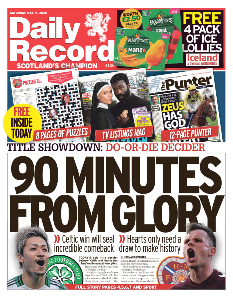 Daily Record 16 May 2026 Daily Record Kitap Kapağı