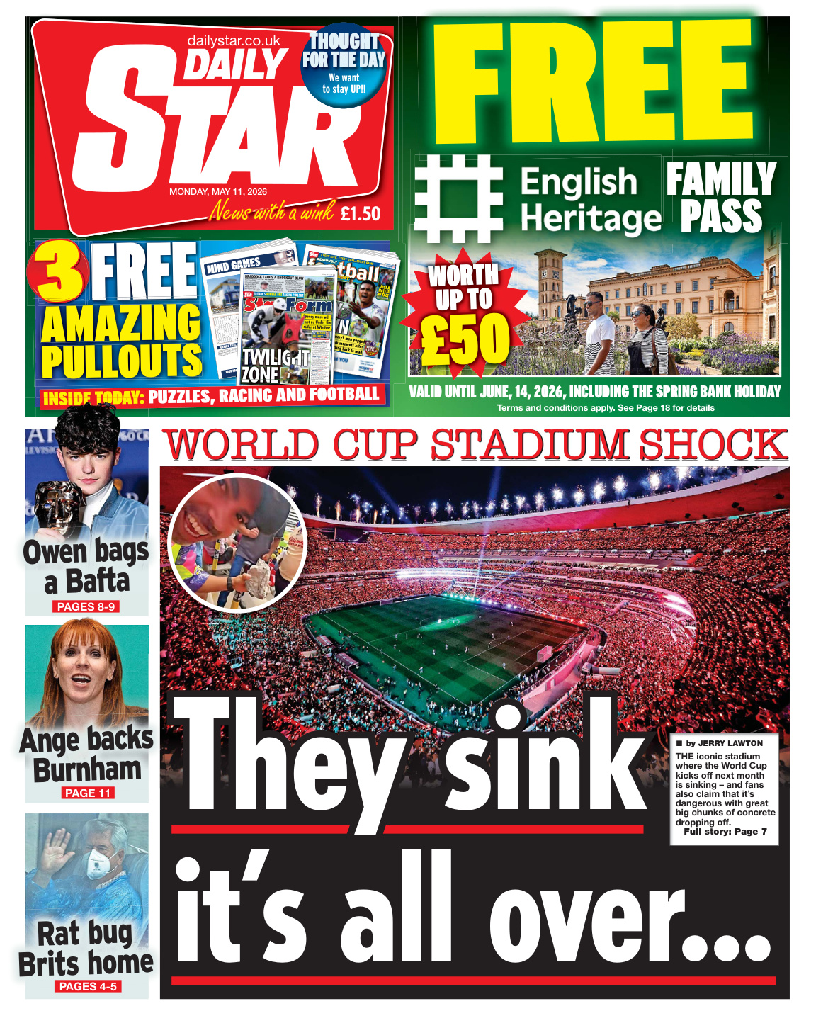 Daily Star 11 May 2026 Daily Star Kitap Kapağı
