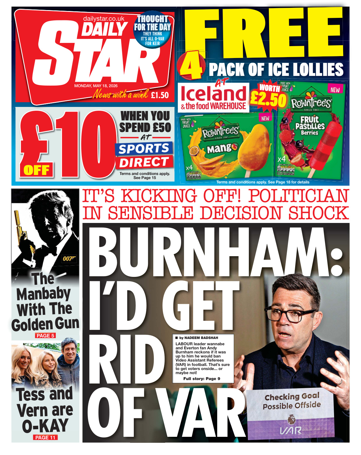 Daily Star May 18 2026 Daily Star Kitap Kapağı