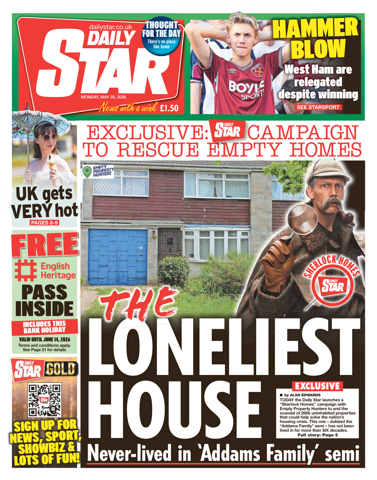 Daily Star May 25 2026 Daily Star Kitap Kapağı