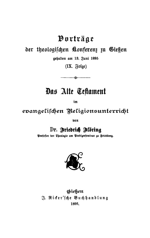 Das Alte Testament im evangelischen Religionsunterricht German Edition Friedrich Floring Kitap Kapağı