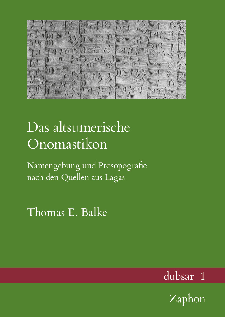 Das Altsumerische Onomastikon German Edition Thomas E Balke Kitap Kapağı