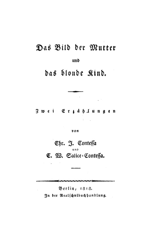 Das Bild der Mutter und das blonde Kind German Edition C J Contessa Kitap Kapağı